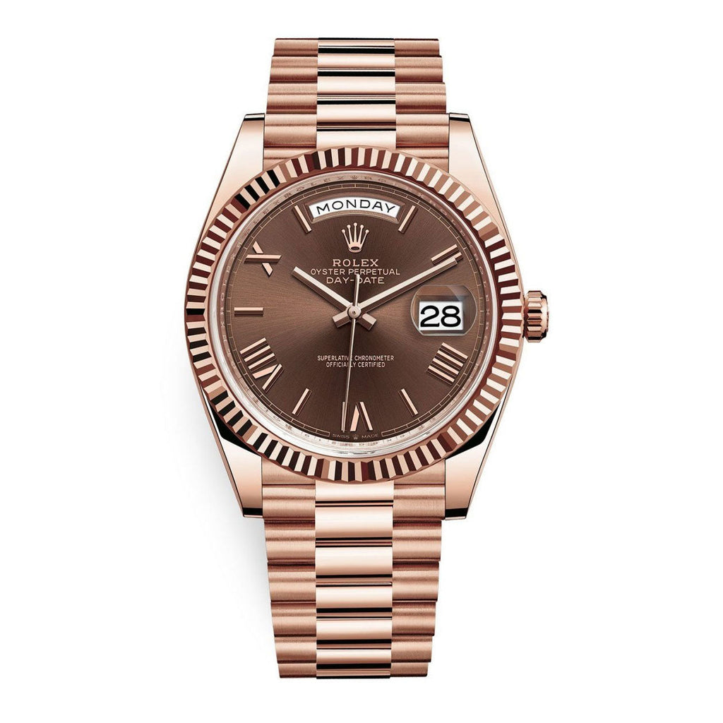 Rolex, Day-Date 40 Presidential Chocolate Roman numerals Dial 18K Everose Gold Automatic Men's Watch 228235-0002