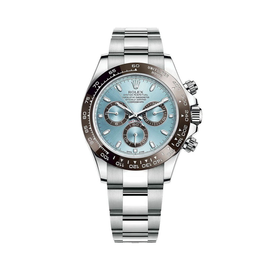 Rolex, Daytona, Blue dial, Ceramic Bezel, Oyster bracelet, Platinum Watch 116506-0001