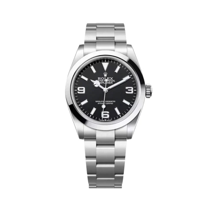 2023 Release Rolex, Explorer, Black dial, Oyster bracelet, Oystersteel Watch 224270