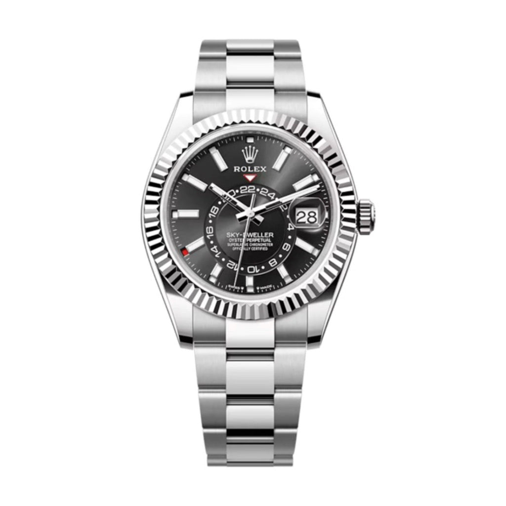 Rolex, Sky-Dweller, Bright black dial, Oyster bracelet, Oystersteel and 18k white gold Watch 336934