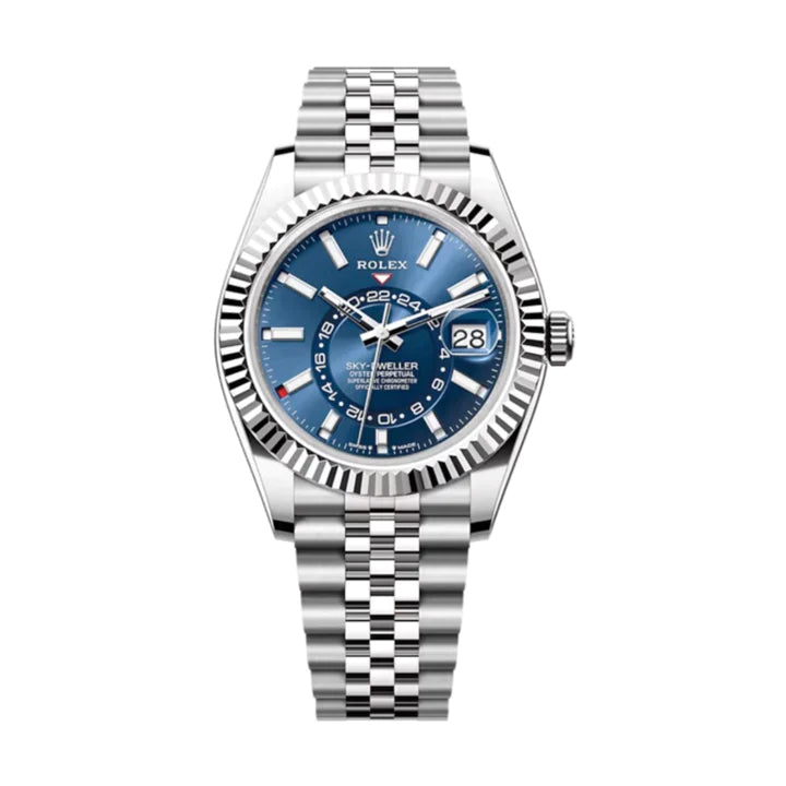 Rolex, Sky-Dweller, Bright blue dial, Jubilee bracelet, Oystersteel and 18k white gold Watch 336934