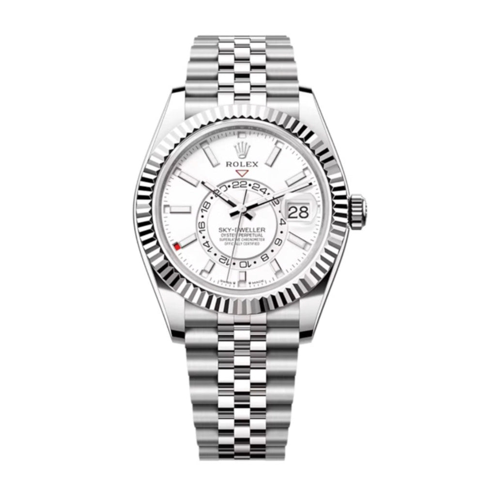 Rolex, Sky-Dweller, Intense white dial, Jubilee bracelet, Oystersteel and 18k white gold Watch 336934