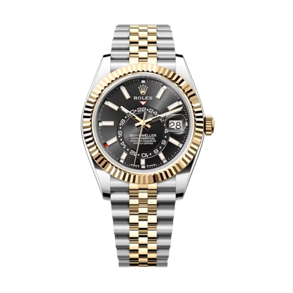 Rolex, Sky-Dweller, Bright black dial, Jubilee bracelet, Oystersteel and 18k yellow gold Two Tone Watch 336933