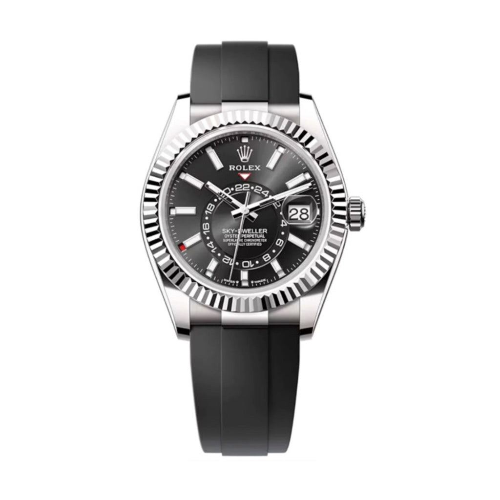 Rolex, Sky-Dweller, Bright black dial, Oysterflex bracelet, 18k white gold Watch 336239