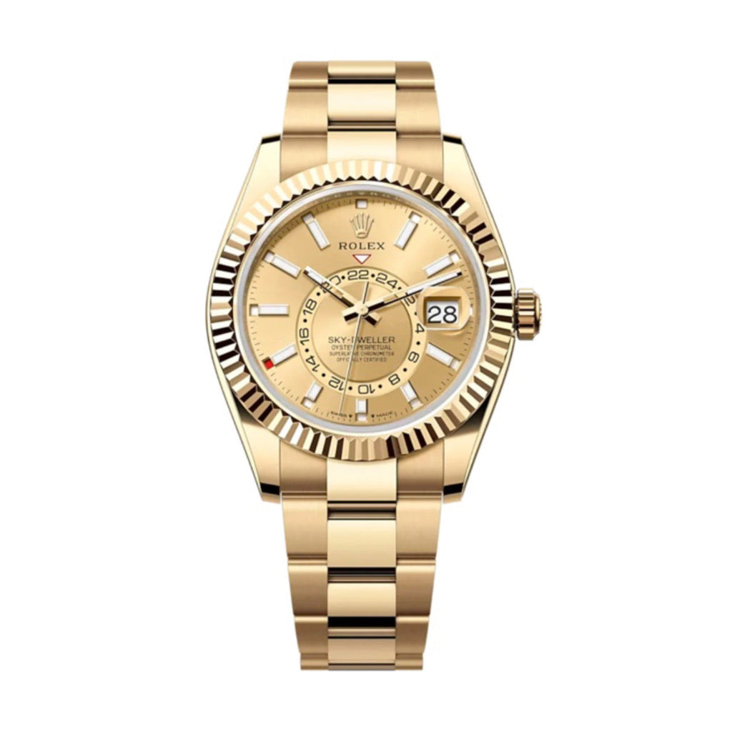 Rolex, Sky-Dweller, Champagne dial, Oyster bracelet, 18k yellow gold Watch 336938