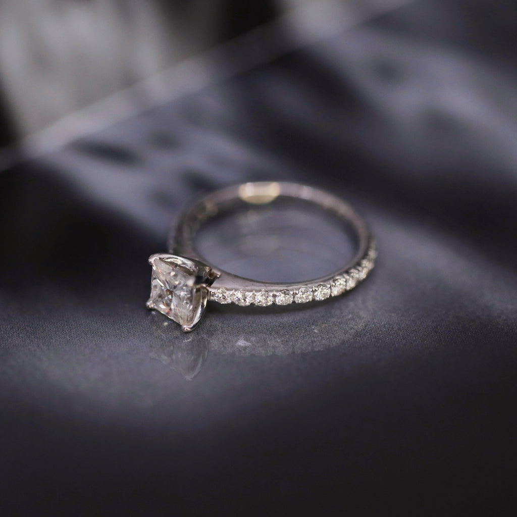 Stunning Platinum Engagement Ring, Princess cut, 2.01ct TDW