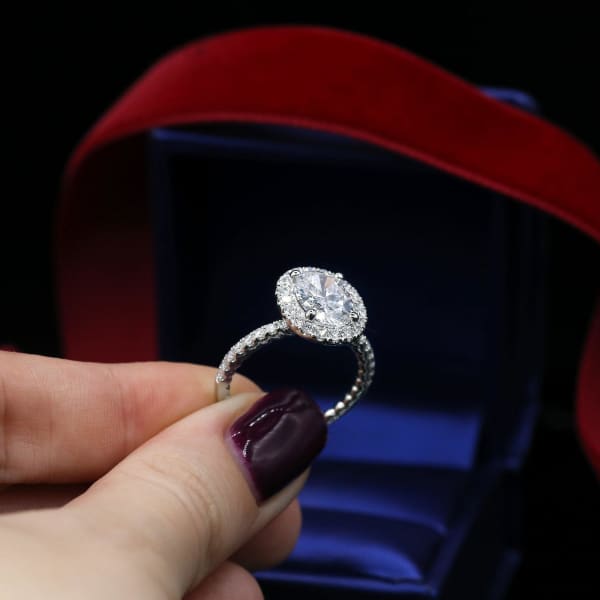 Absolutely new fantastic oval engagement ring ENG-33950, Main view
