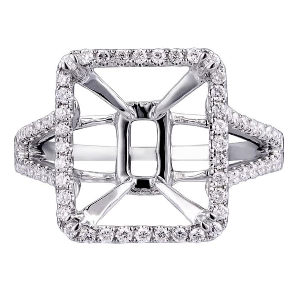 Ad Chic design halo setting 18k white gold ring with .45ct diamonds KR10622XD11X9