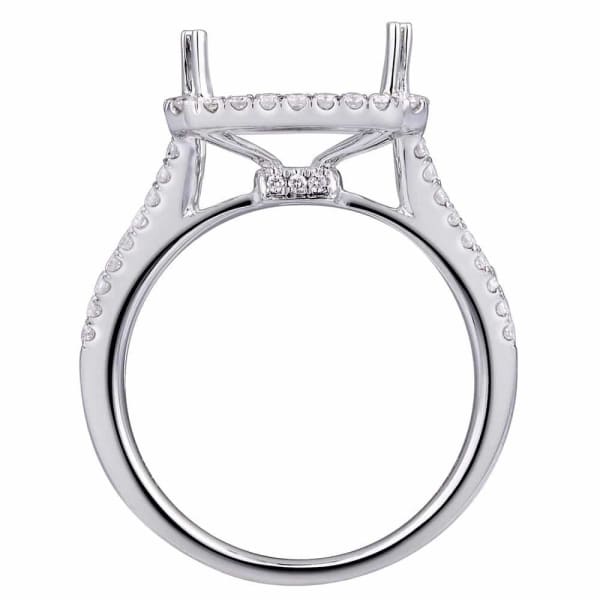 Ad Chic design halo setting 18k white gold ring with .45ct diamonds KR10622XD11X9, Profile