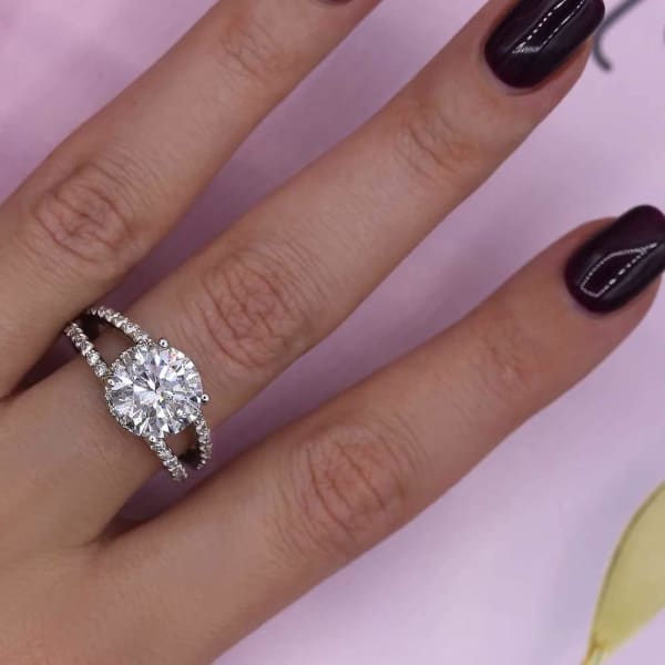 Amazing 18k White Gold Engagement Ring w/ 5.32ct. Diamonds,  Full face