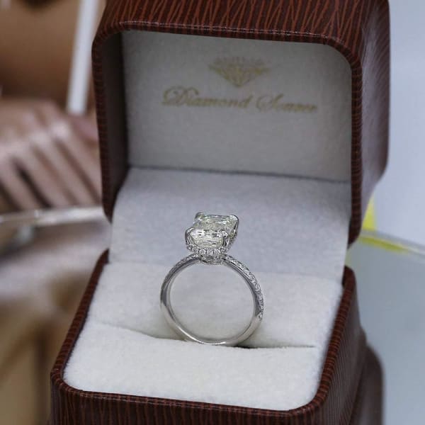 Amazing 18K White Gold Engagement Ring with 5.06ct tdw ENG-75004, side