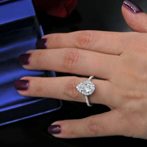 Amazing pear shaped engagement ring with 2.01 tdw ENG-15005
