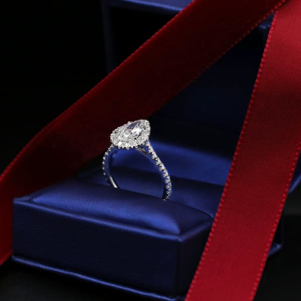 Amazing pear shaped engagement ring with 2.01 tdw ENG-15005, Main view