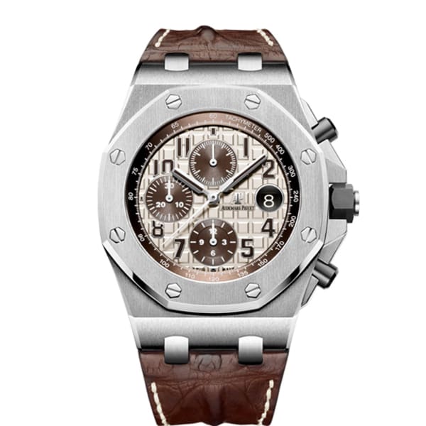 Audemars Piguet, Royal Oak Offshore Chronograph Ivory-toned dial Dial Stainless Steel Watch, Ref. # 26470ST.OO.A801CR.01