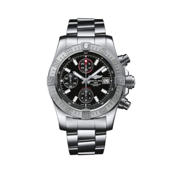 Avenger II Black Dial Chronograph Stainless Steel Automatic Mens Watch Item A1338111/BC32SS