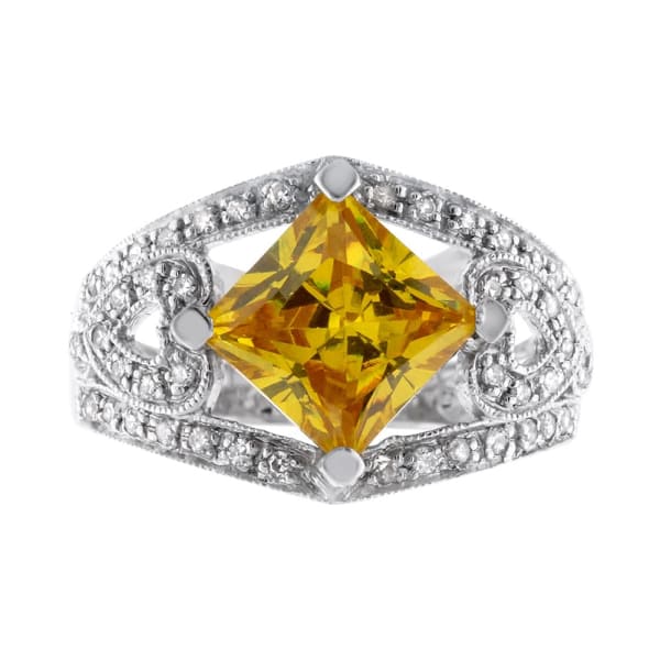Beautiful 14k white gold Citrine cocktail ring RN-2750