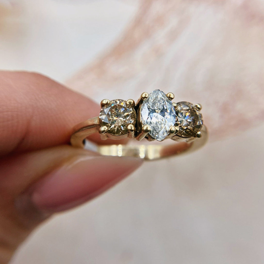 Beautiful 14K yellow gold diamond ring RD-5000 - Rings