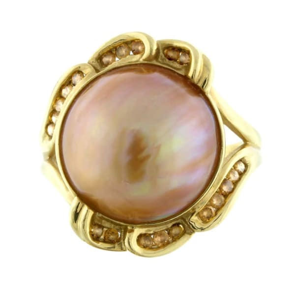 Beautiful 14k yellow gold pearl cocktail ring R900