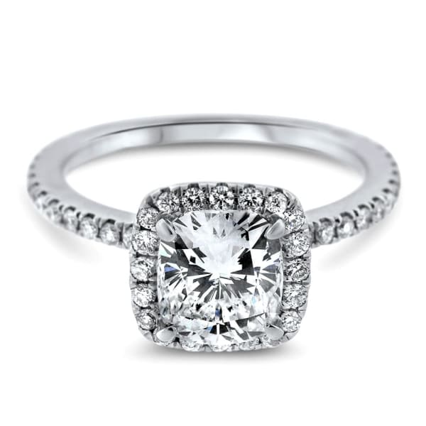 Beautiful 18Kt white gold 1.71CT cushion diamond engagement ring RN-60000, Main view