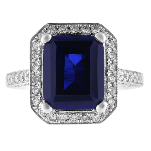 Beautiful 5CT synthetic blue Sapphire cocktail ring RN-171550