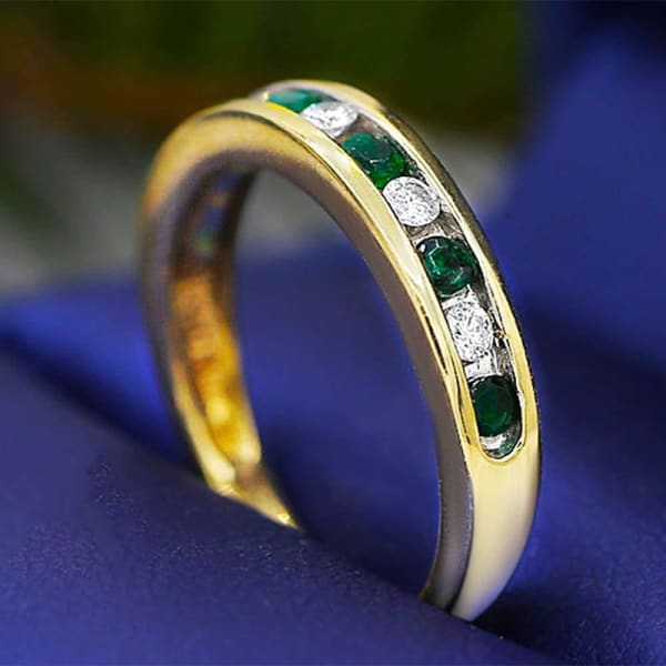 Beautiful Half-Way Channel set Diamond Ring BA-2000