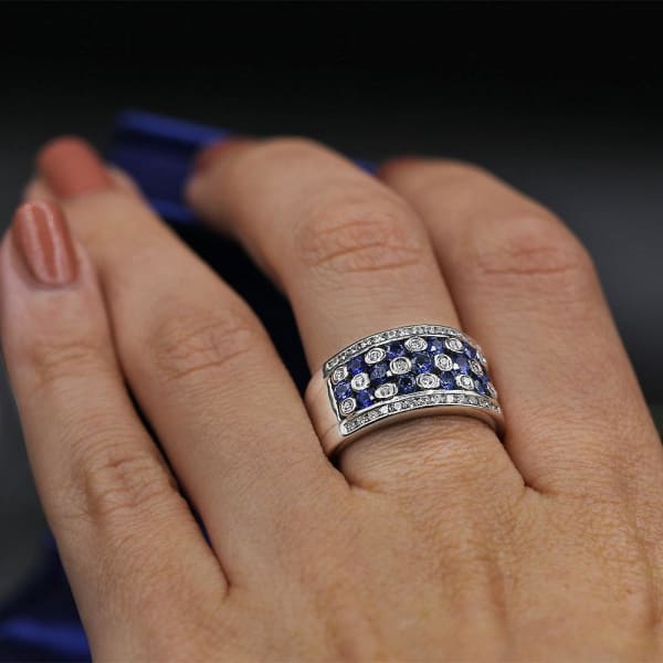 Beautiful Half-Way Fashion Diamond Ring RN-2555, enlarged image