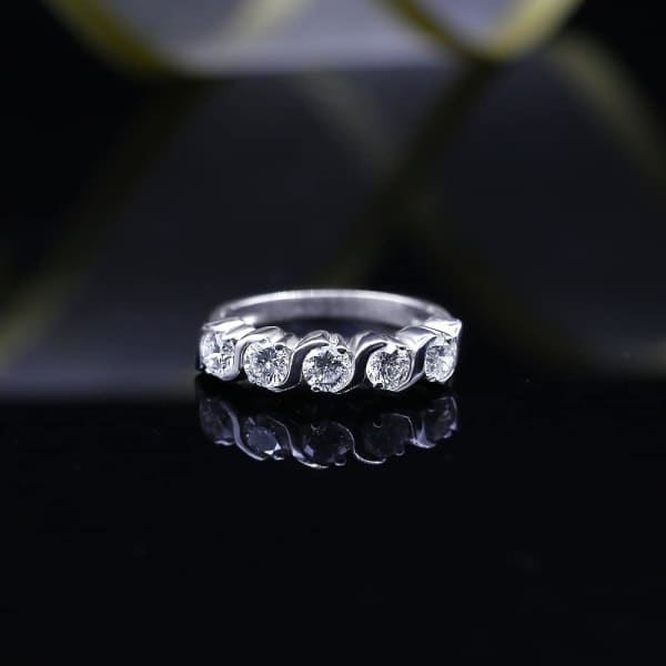 Beautiful Half-Way Wedding Diamond Ring B-17750,  Main view