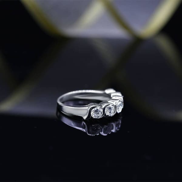 Beautiful Half-Way Wedding Diamond Ring B-17750, Side
