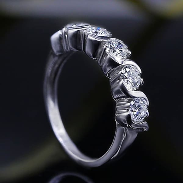 Beautiful Half-Way Wedding Diamond Ring B-17750