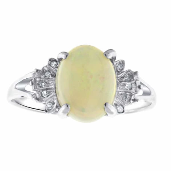 Beautiful Ladies14k white gold Opal Ring R1950