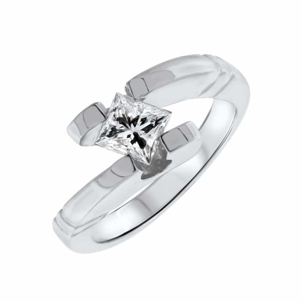 Beautiful solitaire engagement ring with 1.01CT princess cut diamond EN-172750, Main view