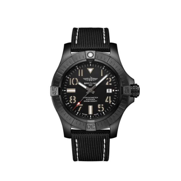Breitling, Avenger Automatic 45 Seawolf Night Mission, Black DLC coated titanium, 45mm Watch, Ref. # V17319101B1X1