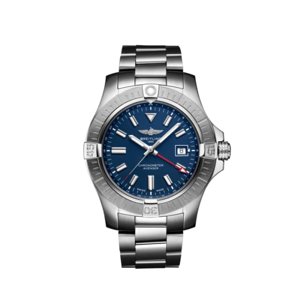 Breitling Avenger Automatic GMT 45, Stainless Steel, Blue dial, A32395101C1A1,  Dial