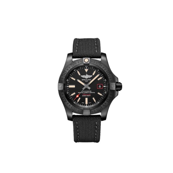 Breitling, Avenger Blackbird 44, Black DLC coated titanium, 44mm Watch, Ref. # V17311101B1W1