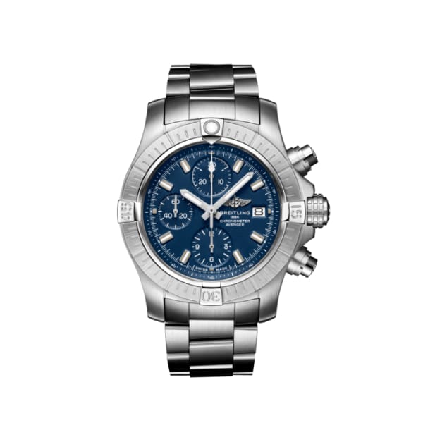 Breitling, Avenger Chronograph 43, Stainless Steel, Blue dial Watch, Ref. # A13385101C1A1