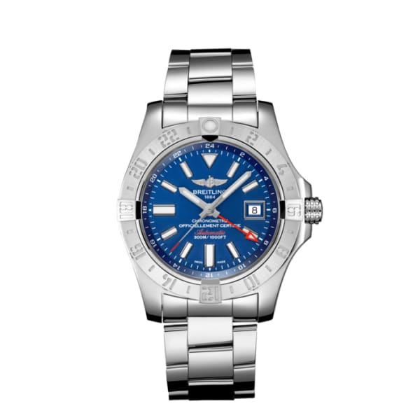 Breitling, Avenger II GMT, Stainless Steel, 43mm, "Mariner Blue" dial Watch, Ref. # A32390111C1A1