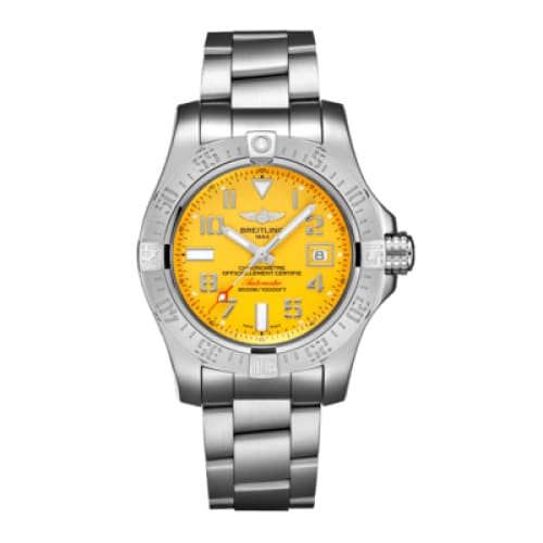 Breitling Avenger II Seawolf, Stainless Steel, 45mm, Yellow dial, A17331101I1A1