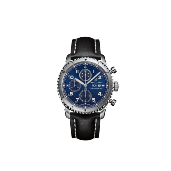 Breitling Aviator 8 Chronograph 43, Stainless Steel, Blue dial, A13316101C1X1