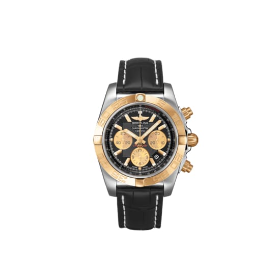 Breitling Chronomat 44, Stainless Steel and 18k Rose Gold, Black dial, CB0110121B1P1