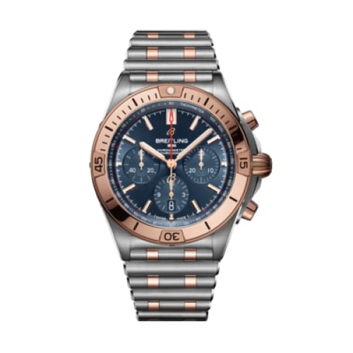 Breitling Chronomat B01 42, Stainless Steel and 18k Red Gold, Blue dial, UB0134101C1U1