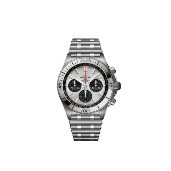 Breitling, Chronomat B01 42, Stainless Steel, Silver dial Watch, Ref. # AB0134101G1A1