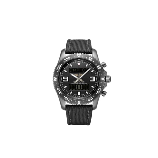 Breitling, Chronospace Military Blacksteel Steel, "Volcano" black dial, 46mm Watch, Ref. # M78367101B1W1