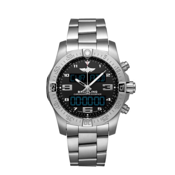 Breitling, Exospace B55, Brushed finished titanium, "Volcano" black dial, 46mm Watch, Ref. # EB5510H11B1E1