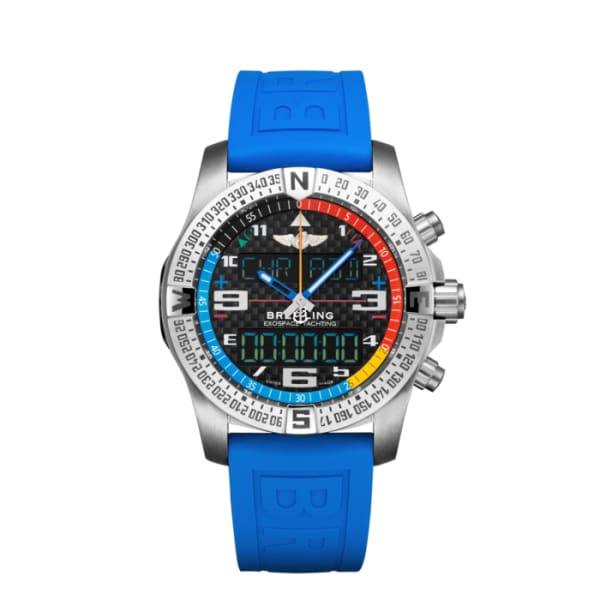 Breitling Exospace B55 Yachting, Brushed finished titanium, Black carbon fiber dial, 46mm, EB5512221B1S1, Dial