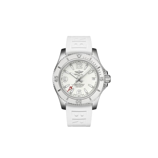 Breitling, Ladies SUPEROCEAN AUTOMATIC 36, Stainless Steel, White dial Watch, Ref. # A17316D21A1S1