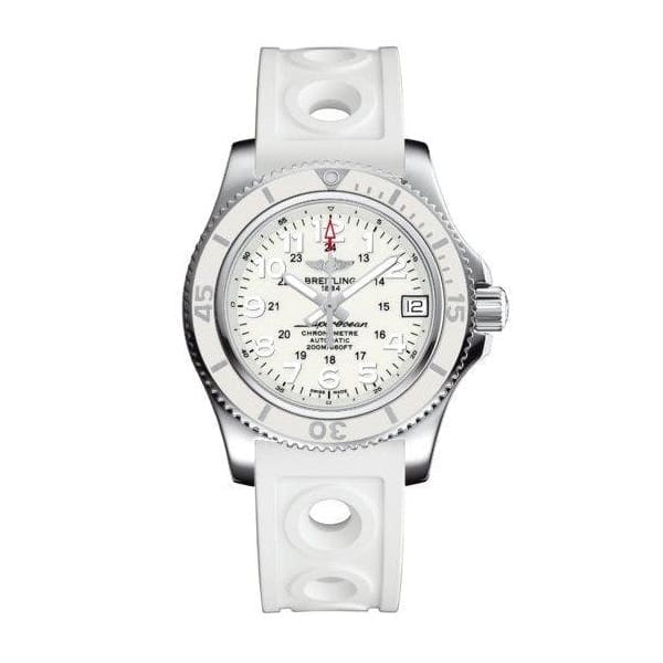 Breitling, Ladies Superocean II 36, Stainless Steel, White-clad dial Watch, Ref. # A17312D21A1S1