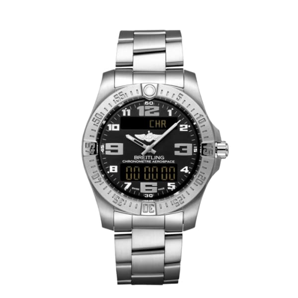 Breitling, Men’s Aerospace Evo, 43mm, Titanium, Volcano Black dial Watch, Ref. #  E79363101B1E1