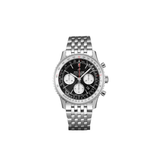 Breitling, Navitimer B01 Chronograph 43, Stainless Steel, Black dial Watch, Ref. # AB0121211B1A1