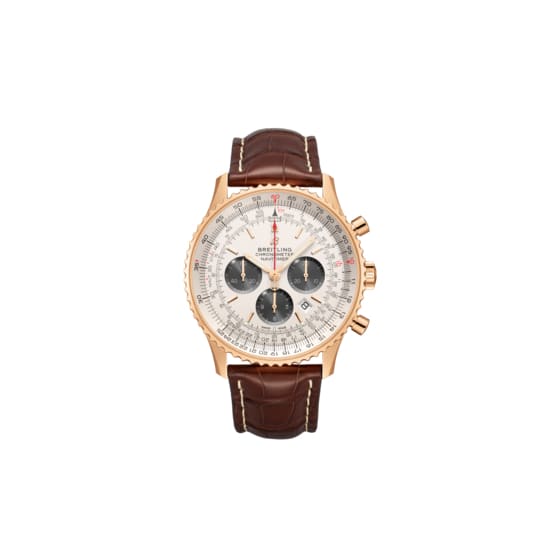 Breitling, Navitimer B01 Chronograph 46, 18K Rose Gold, Silver dial, 46mm Watch, Ref. # RB0127121G1P2