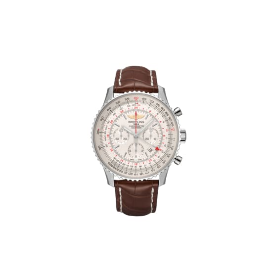Breitling Navitimer B04 Chronograph GMT 48, Stainless Steel, Mercury silver dial, AB0441211G1P1
